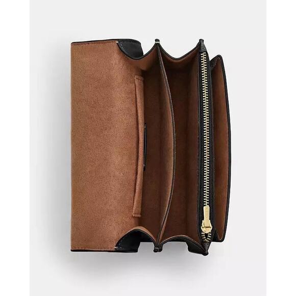 NWT Coach Mini Klare Crossbody Signature Canvas Bag CW206 Gold/Walnut/Black - Picture 10 of 10